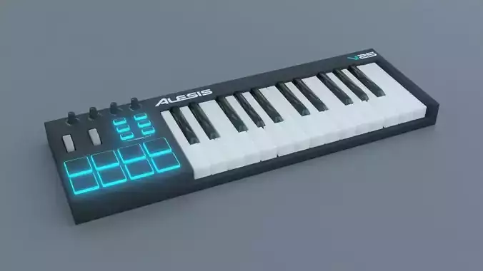 Alesis Midi Keyboard - Game Ready - PBR