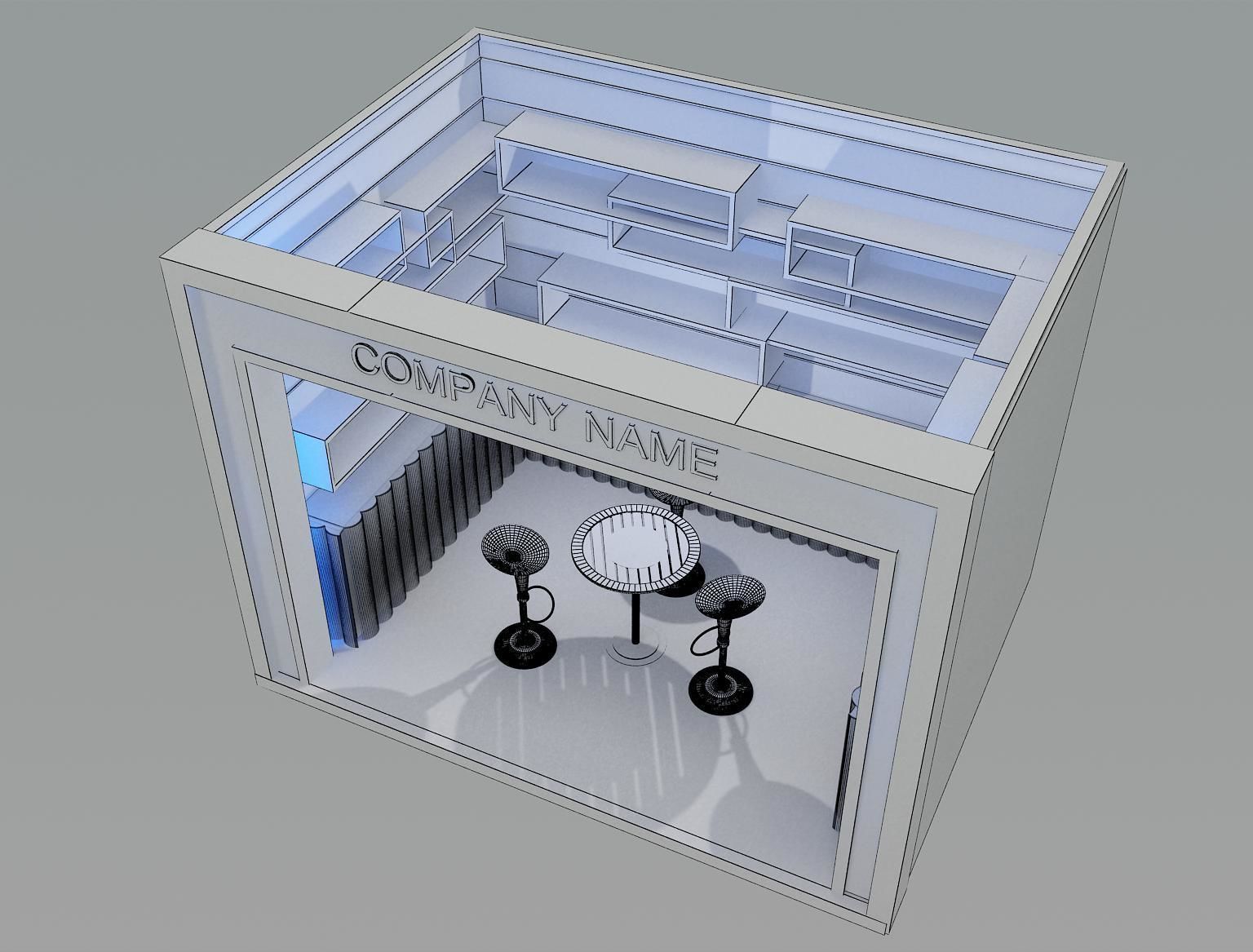 Booth Exhibition Stand a80 3D model_9