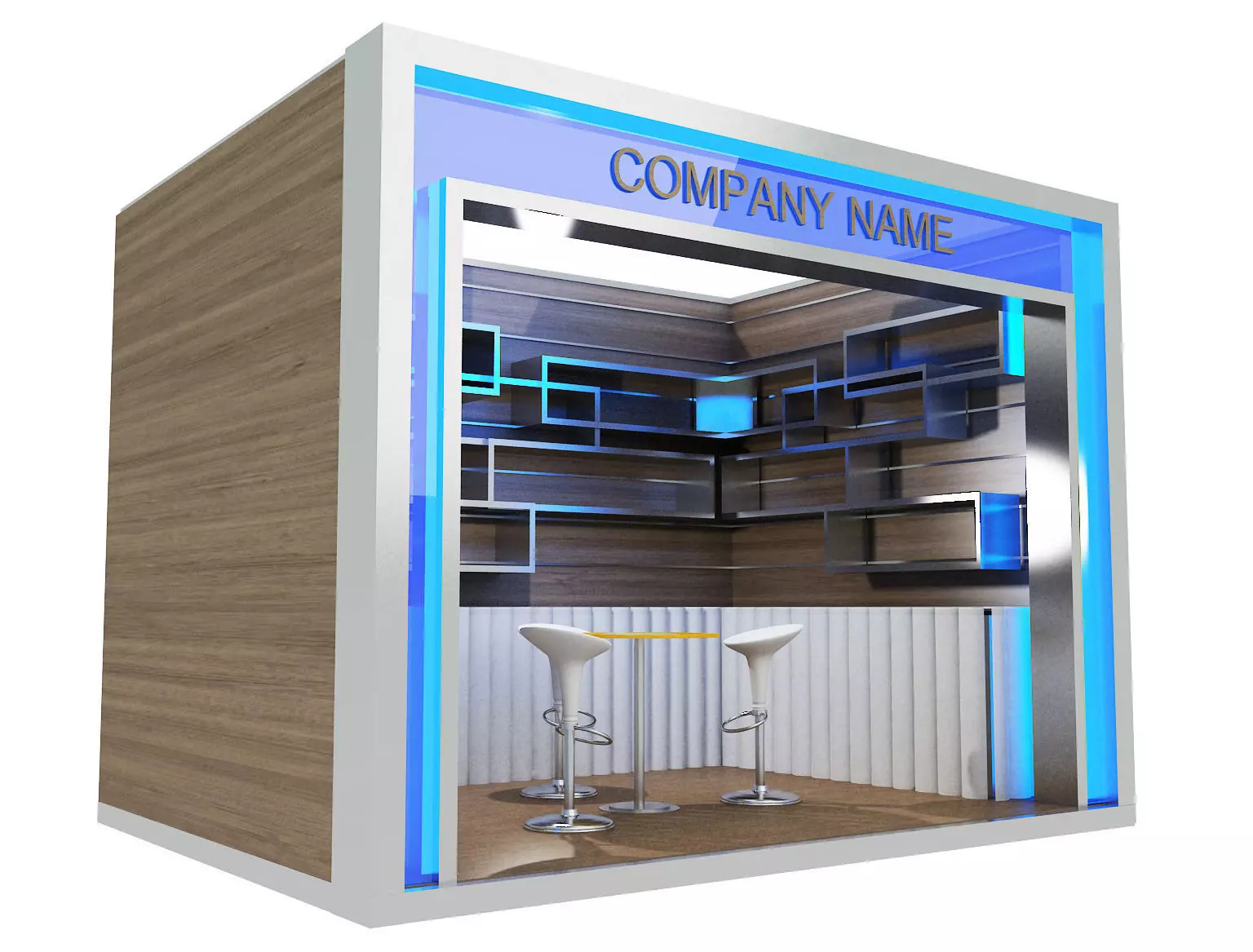 Booth Exhibition Stand a80 3D model_0