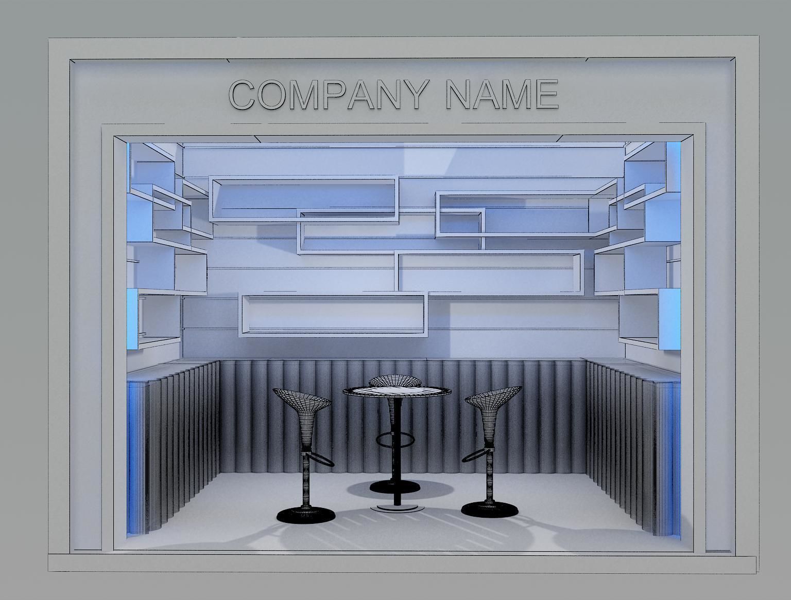 Booth Exhibition Stand a80 3D model_3