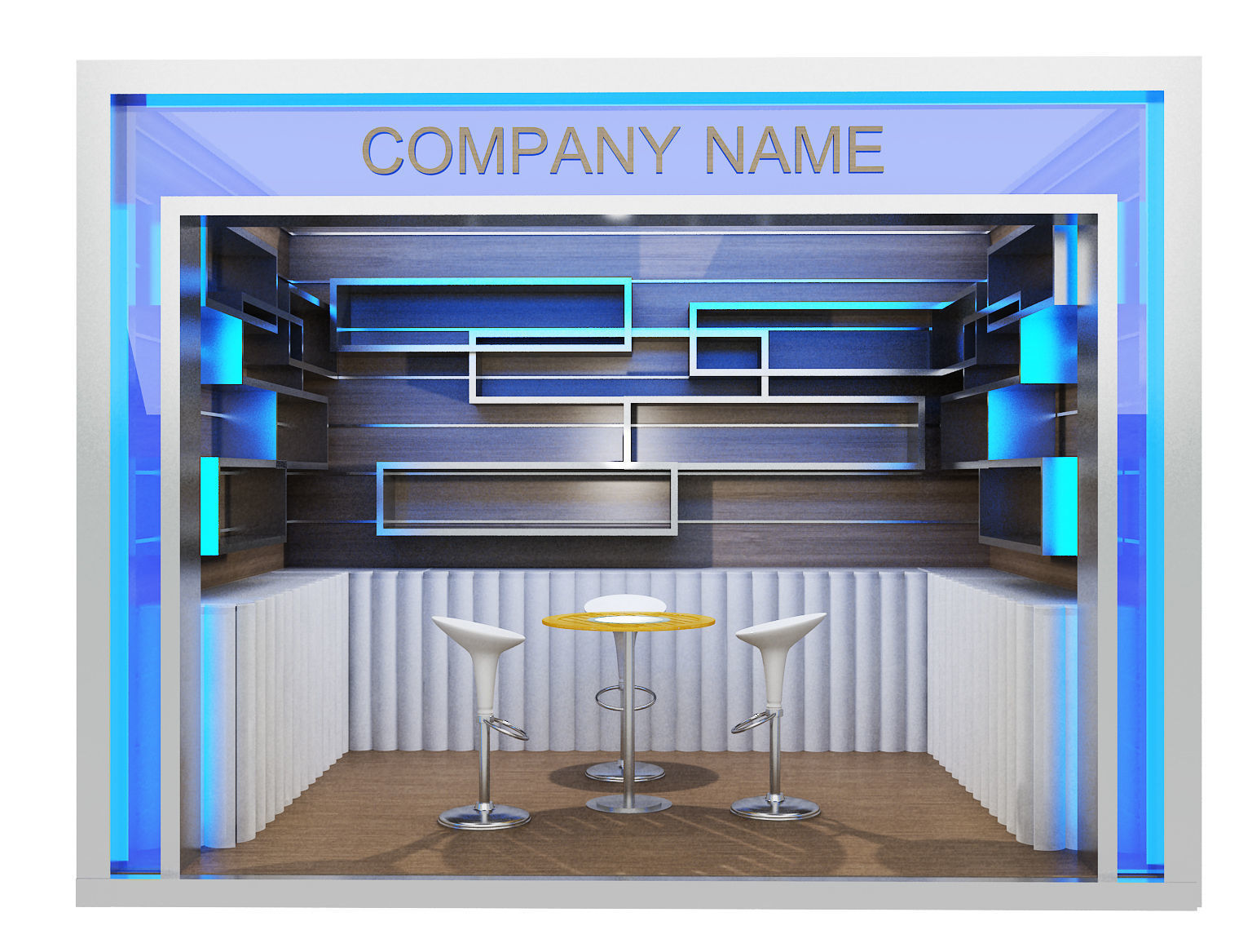 Booth Exhibition Stand a80 3D model_2