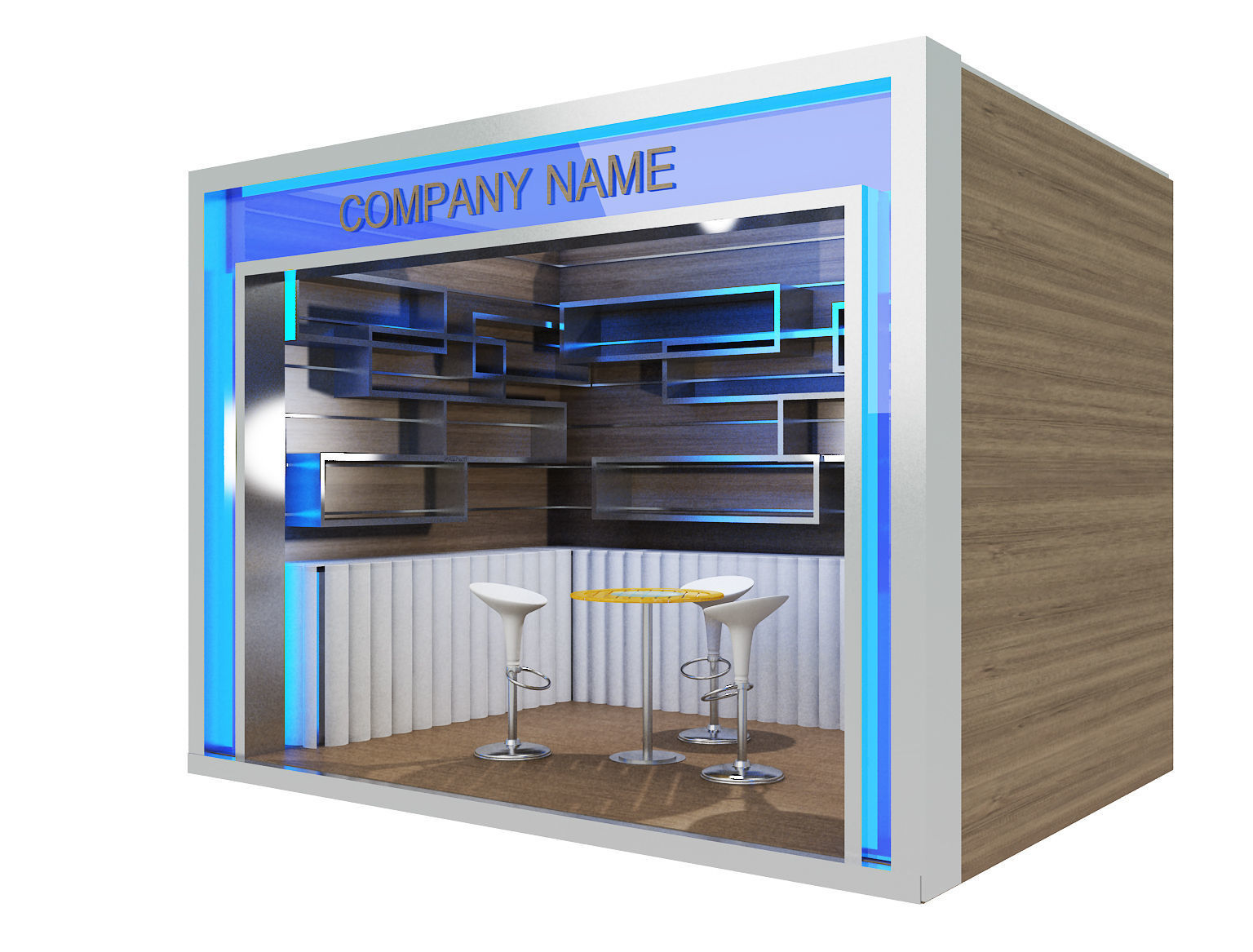 Booth Exhibition Stand a80 3D model_4