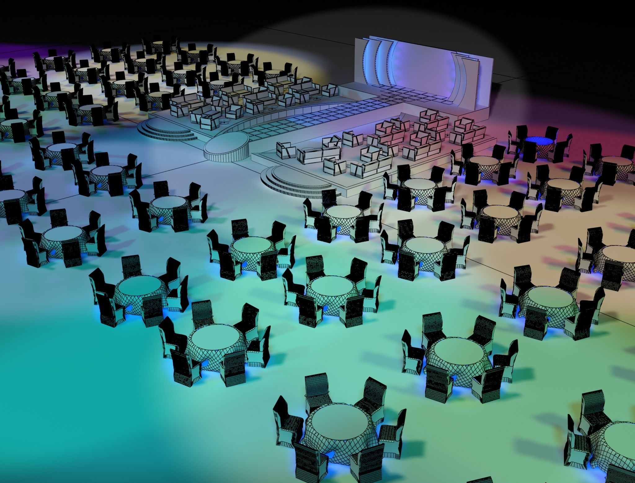 Event Exhibition Setup show presentation display  a81 3D model_5