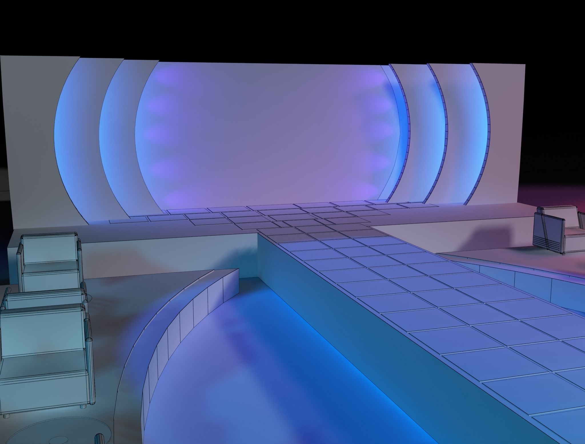 Event Exhibition Setup show presentation display  a81 3D model_7