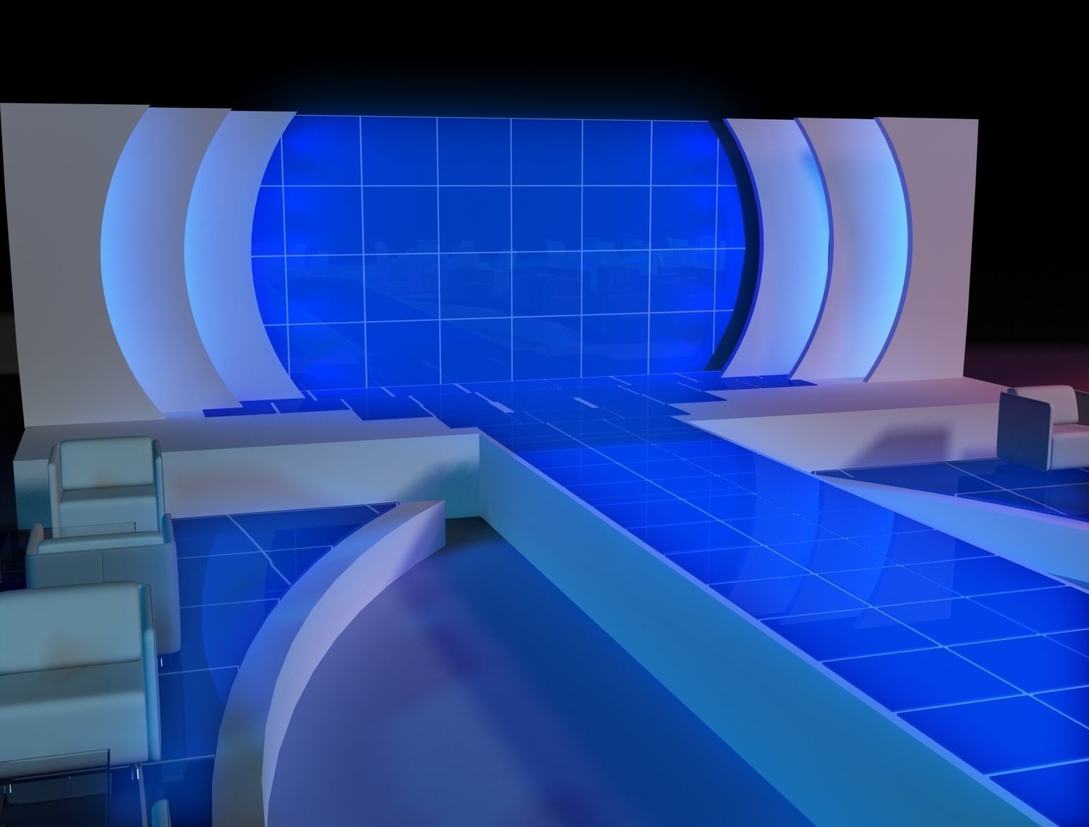 Event Exhibition Setup show presentation display  a81 3D model_6