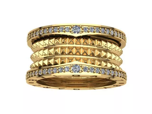 Bvlgari Ring - 2 Measures 3D print model