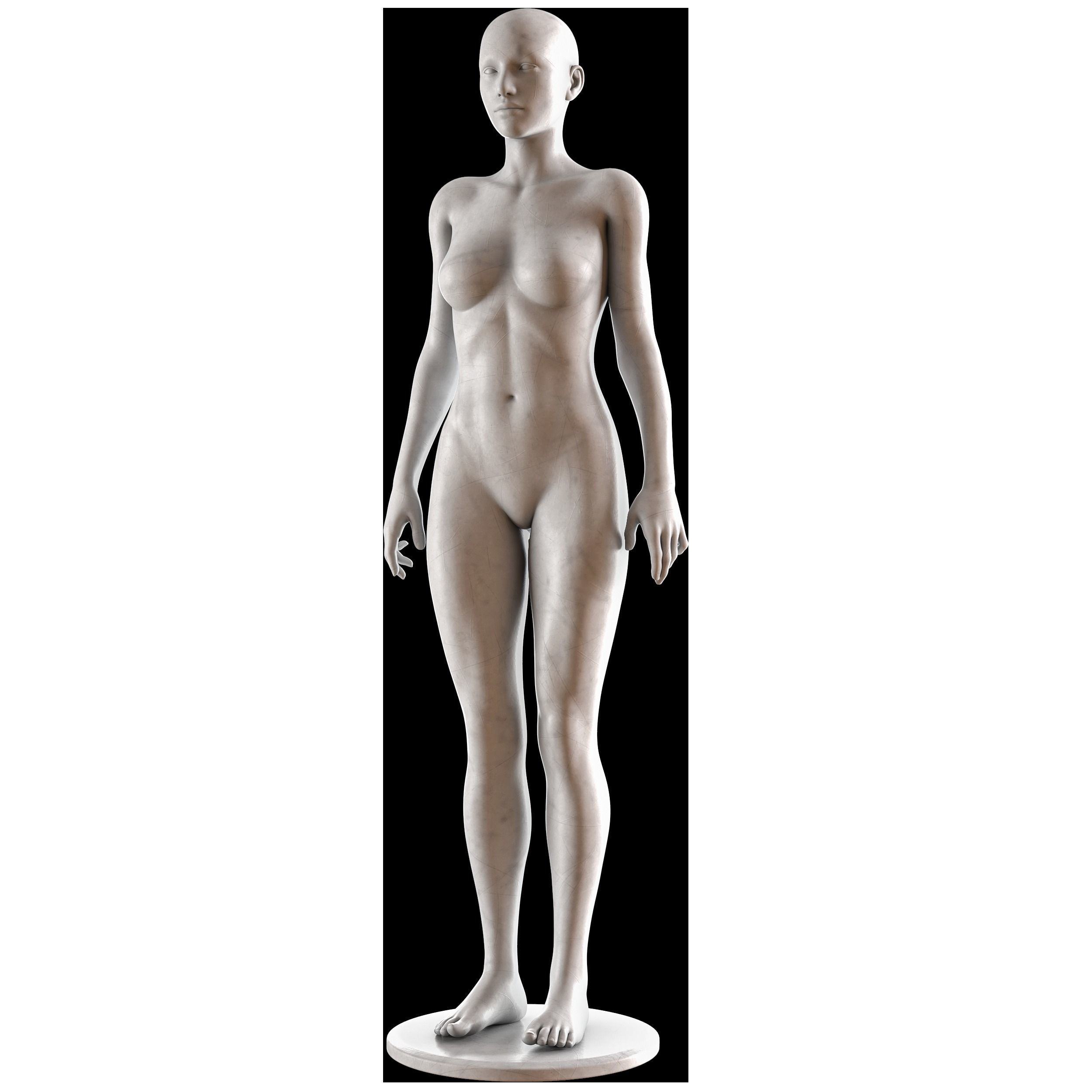 Female Mannequin Collection Vol 01 Pbr Low Poly Low-poly 3D model_4
