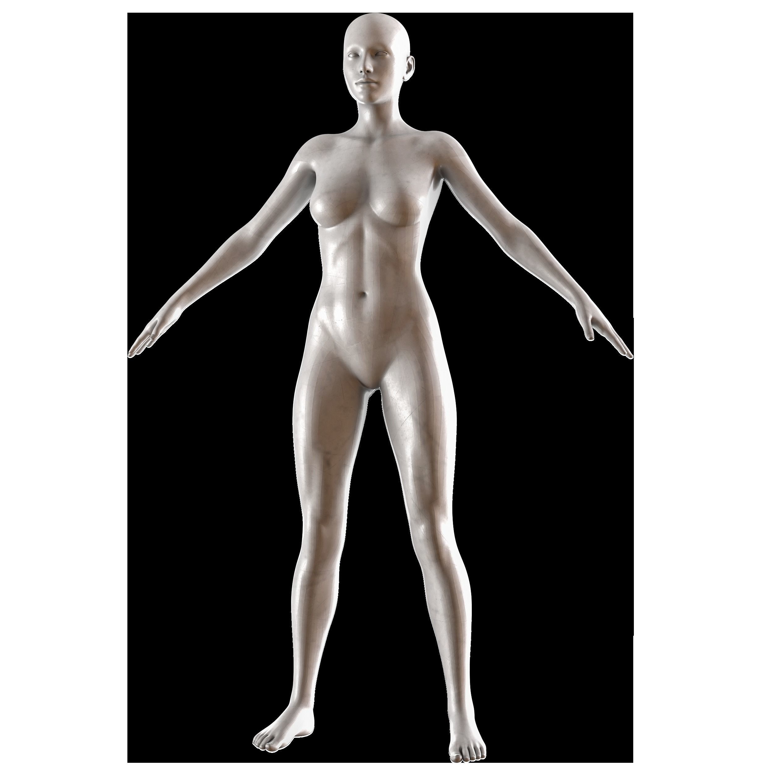 Female Mannequin Collection Vol 01 Pbr Low Poly Low-poly 3D model_5