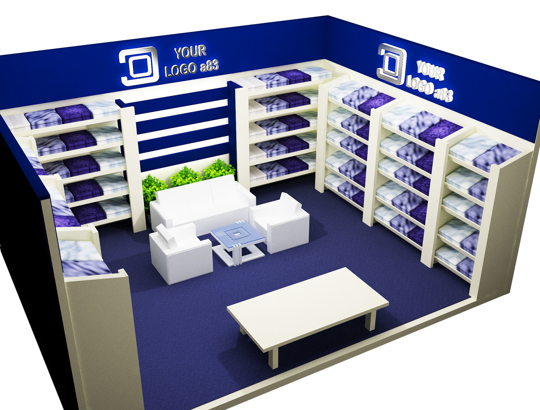  Booth Exhibition Stand a83 3D model_2