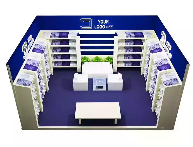  Booth Exhibition Stand a83 3D model