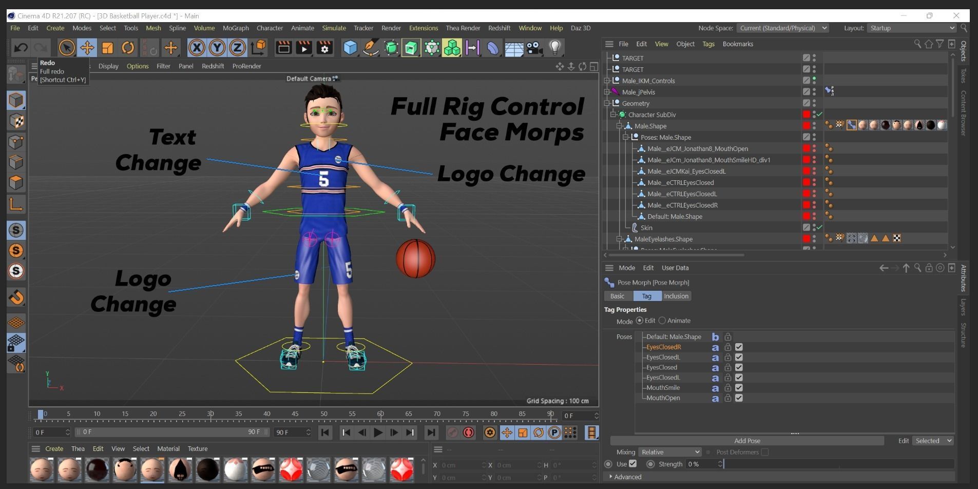 3D Basketball Player 3D model_17