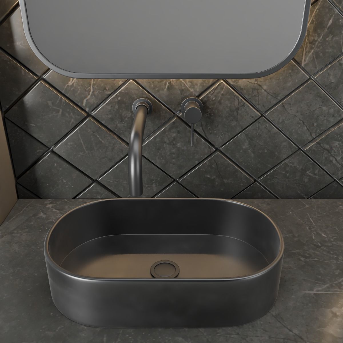 bathroom furniture set 49 3D model_2