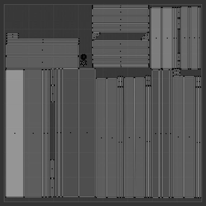 Wooden crate Low-poly 3D model_11