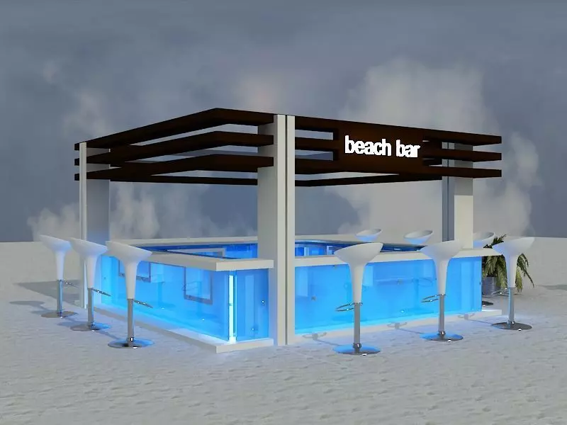 Beach Bar Area a85 3D model_0