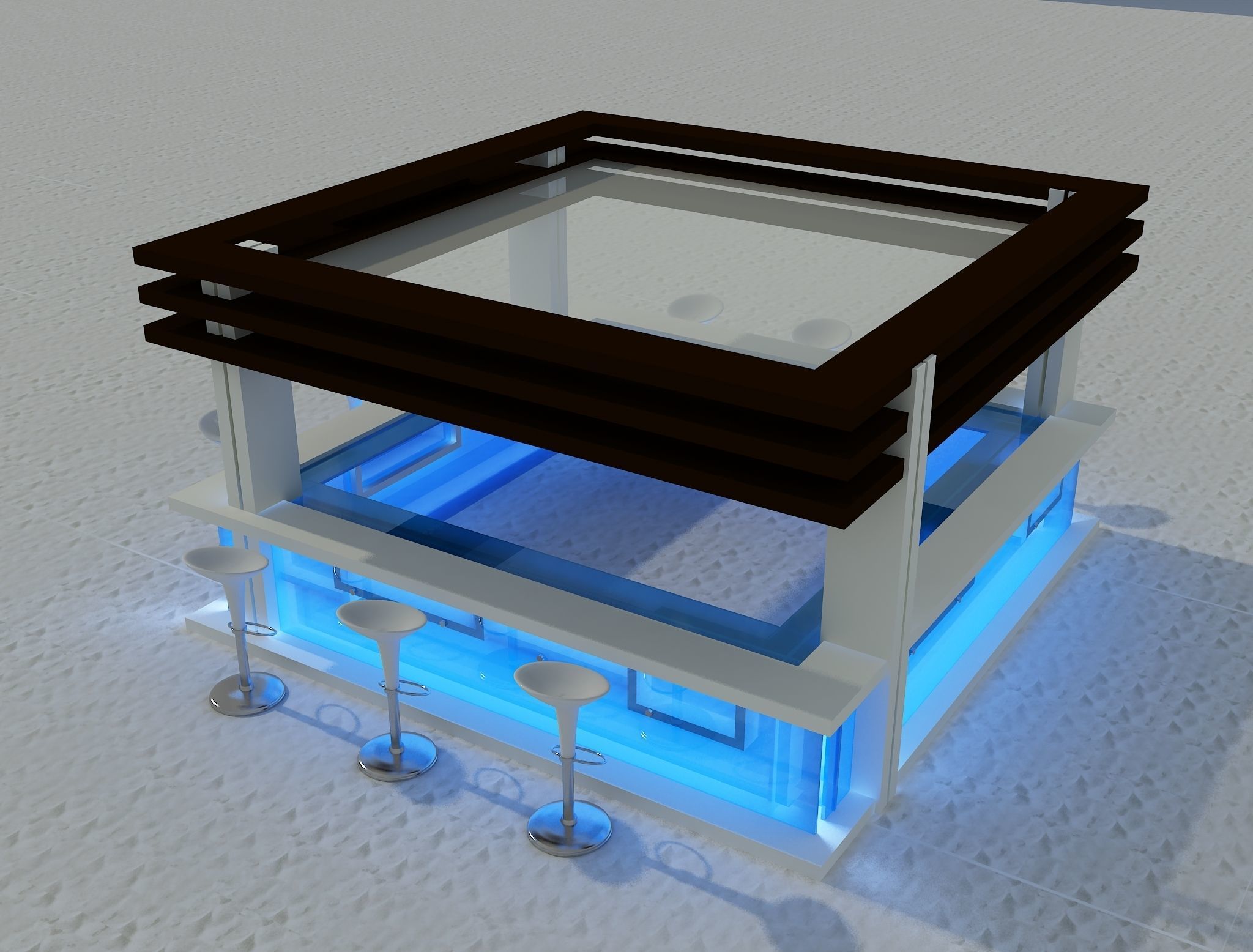 Beach Bar Area a85 3D model_9