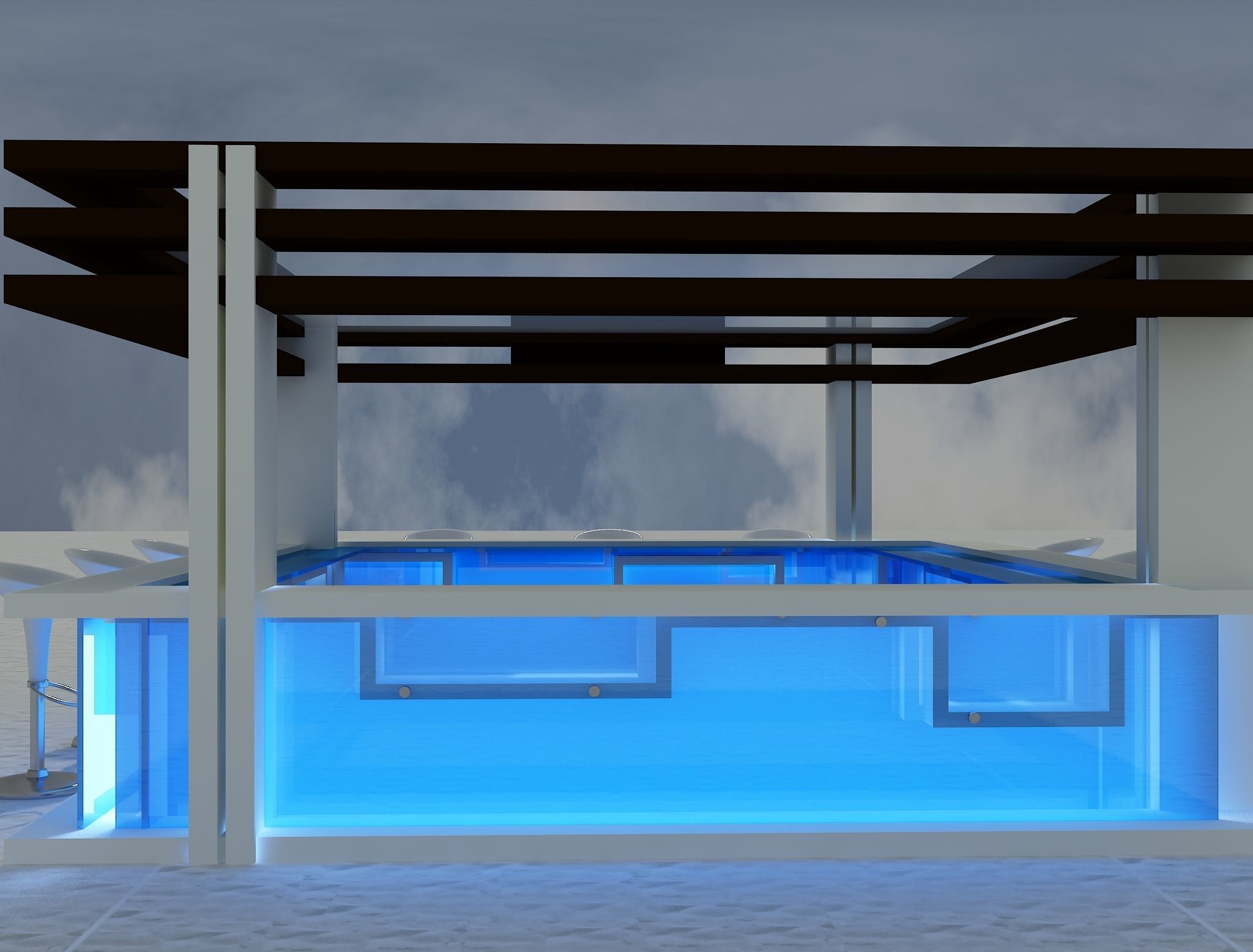 Beach Bar Area a85 3D model_8