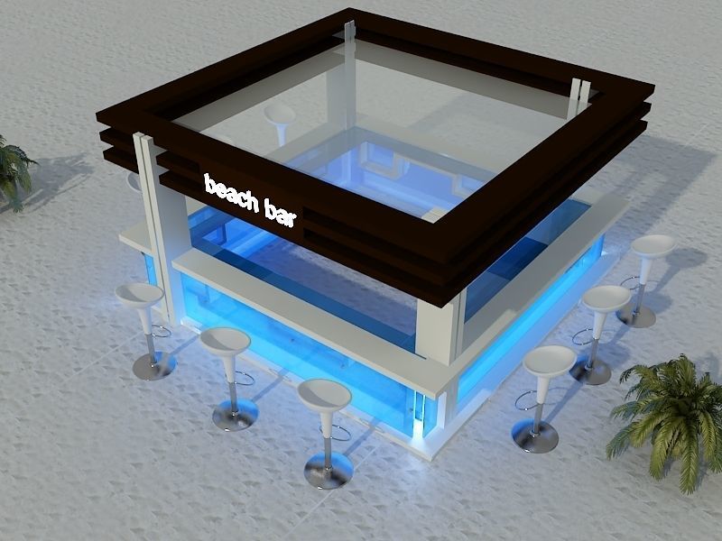 Beach Bar Area a85 3D model_6