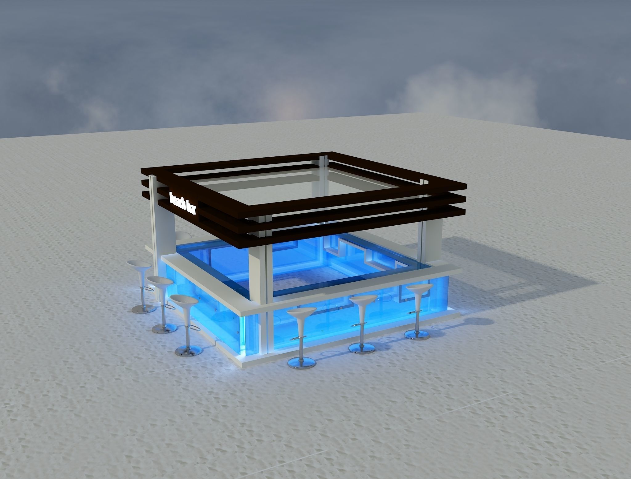 Beach Bar Area a85 3D model_3