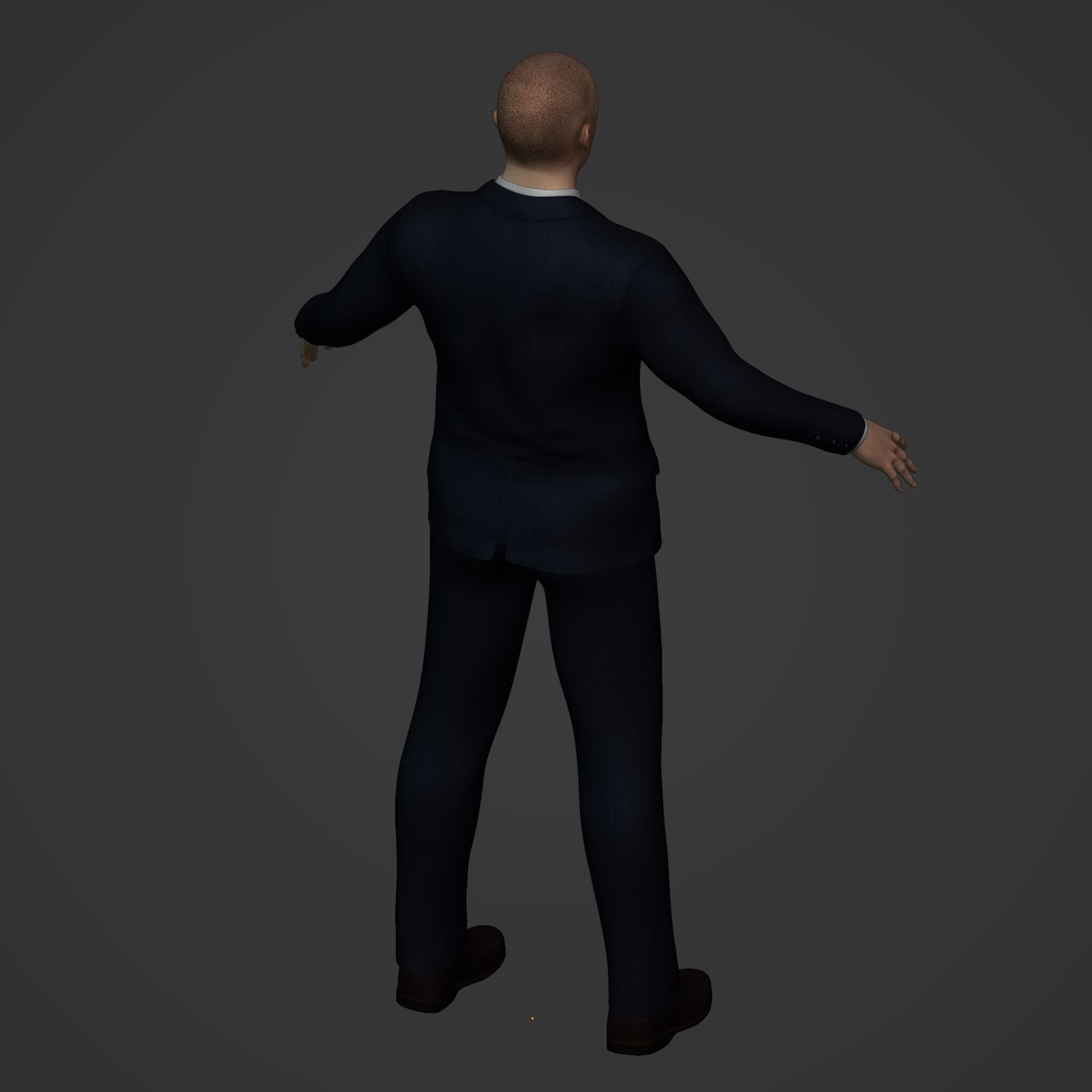 Businessman -- Business Man Suit -- Rigged Low-poly 3D model_15