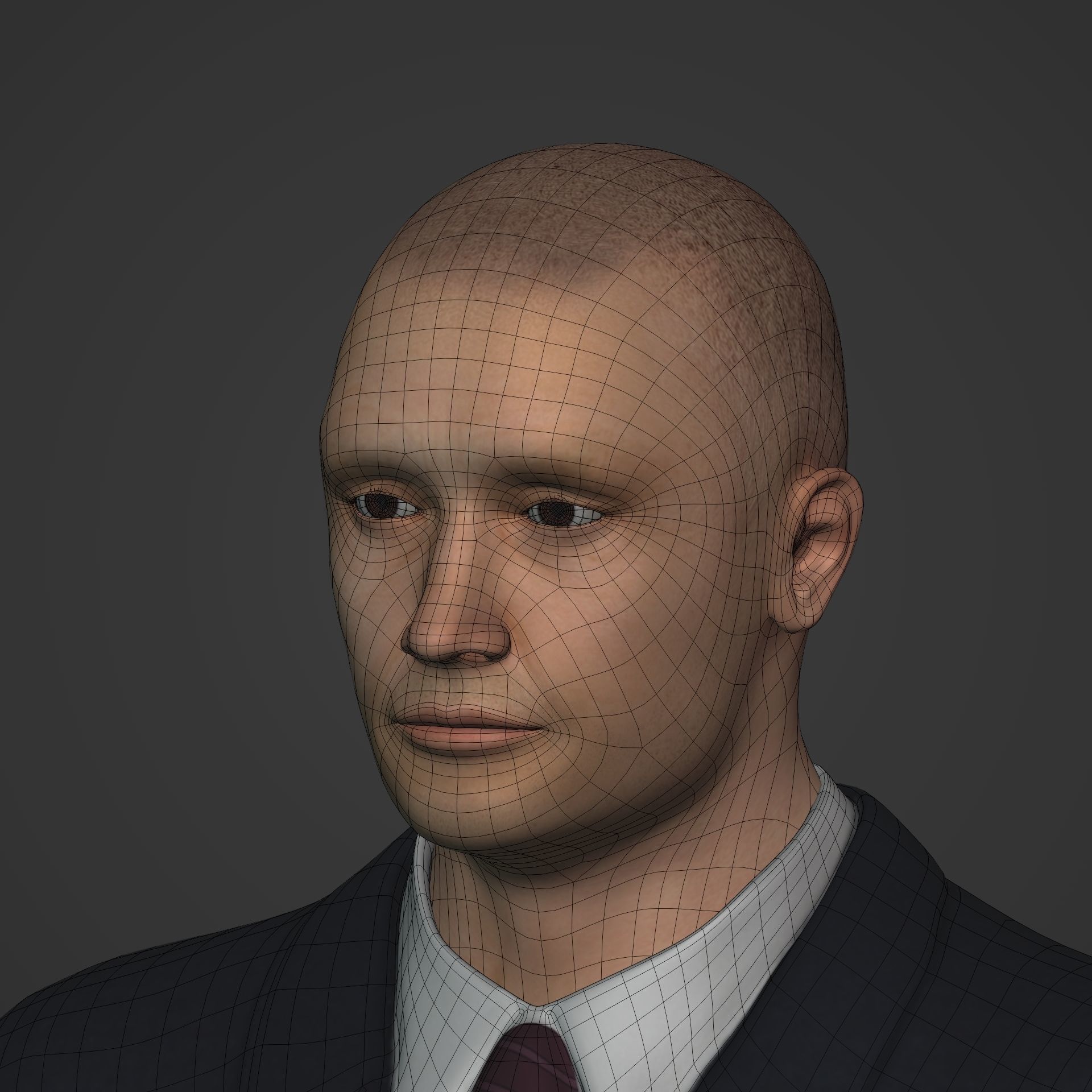 Businessman -- Business Man Suit -- Rigged Low-poly 3D model_18