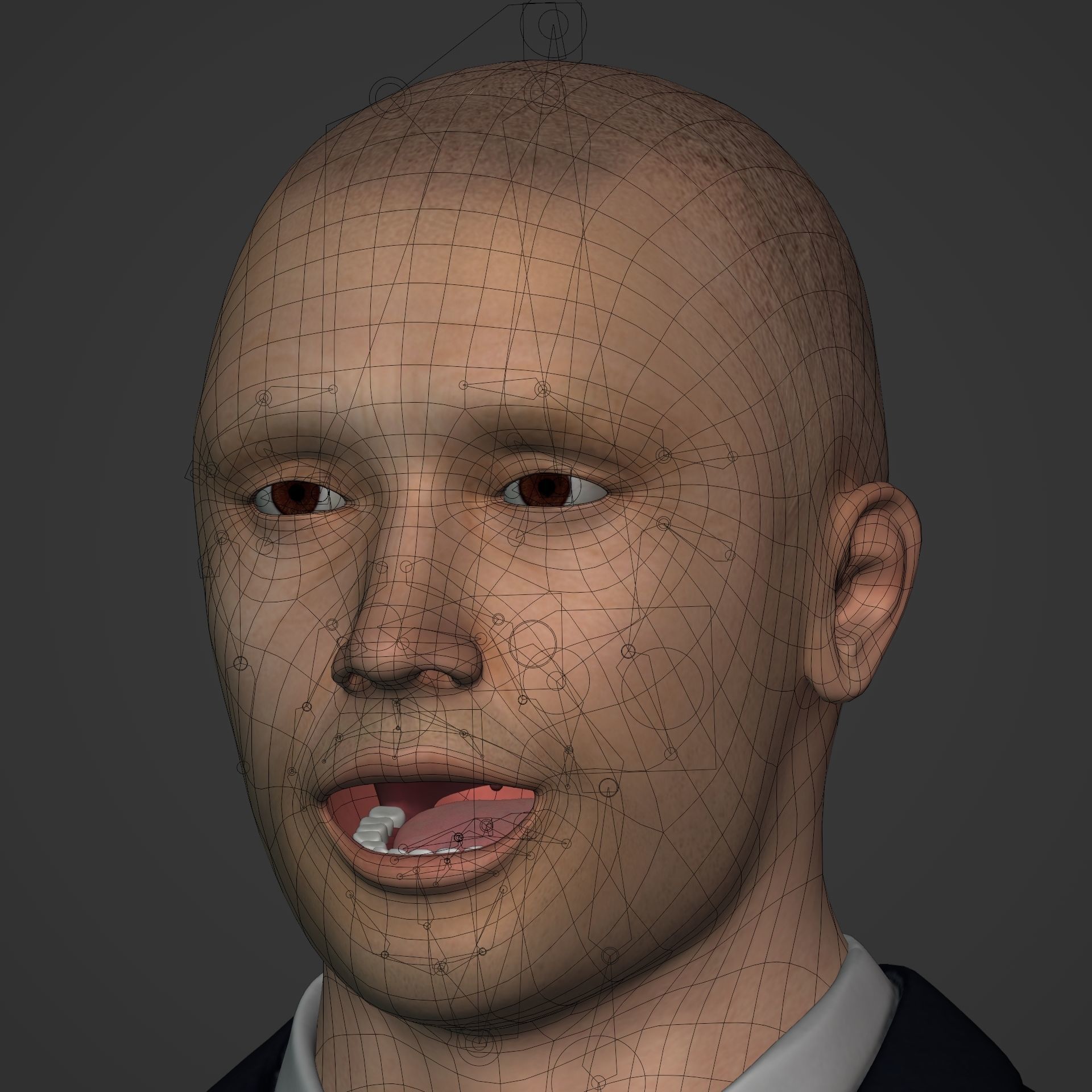 Businessman -- Business Man Suit -- Rigged Low-poly 3D model_20