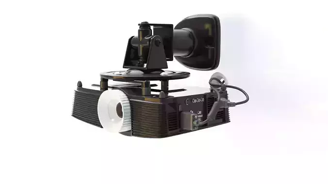 Projector camera attached to wall 3D model