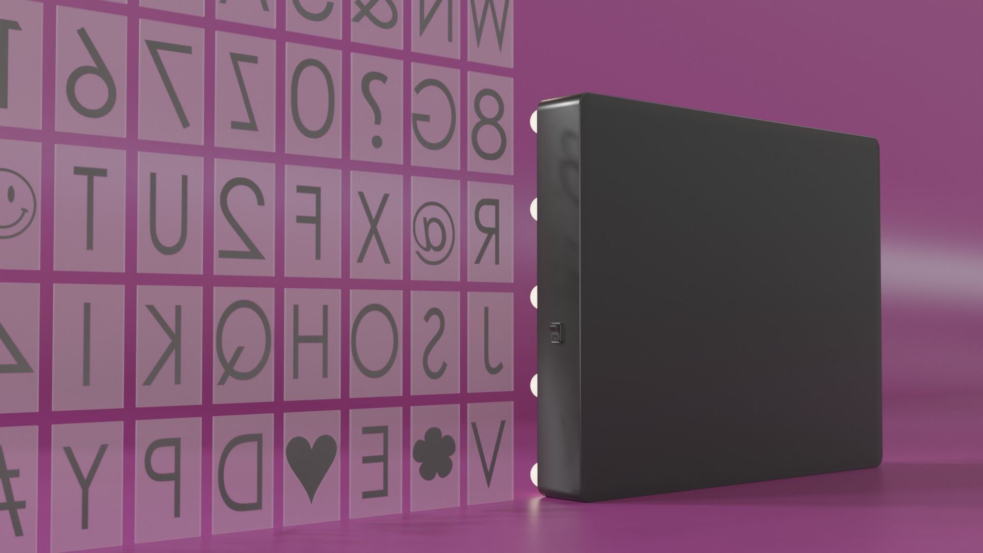 Lightbox with Lamps 3D model_4