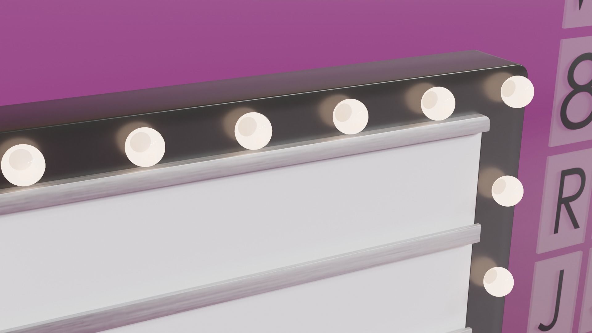 Lightbox with Lamps 3D model_2