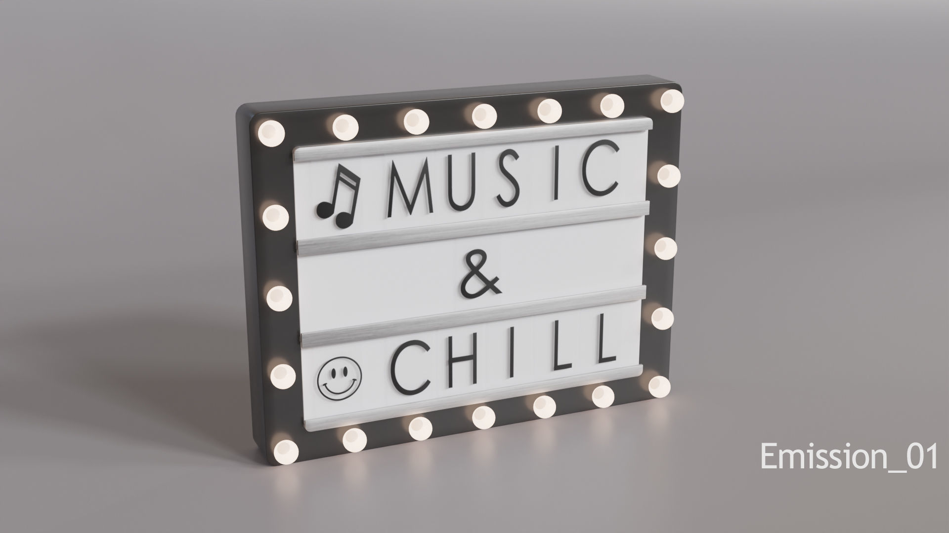 Lightbox with Lamps 3D model_5