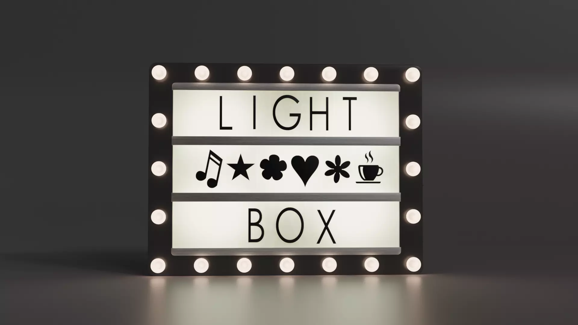 Lightbox with Lamps 3D model_0