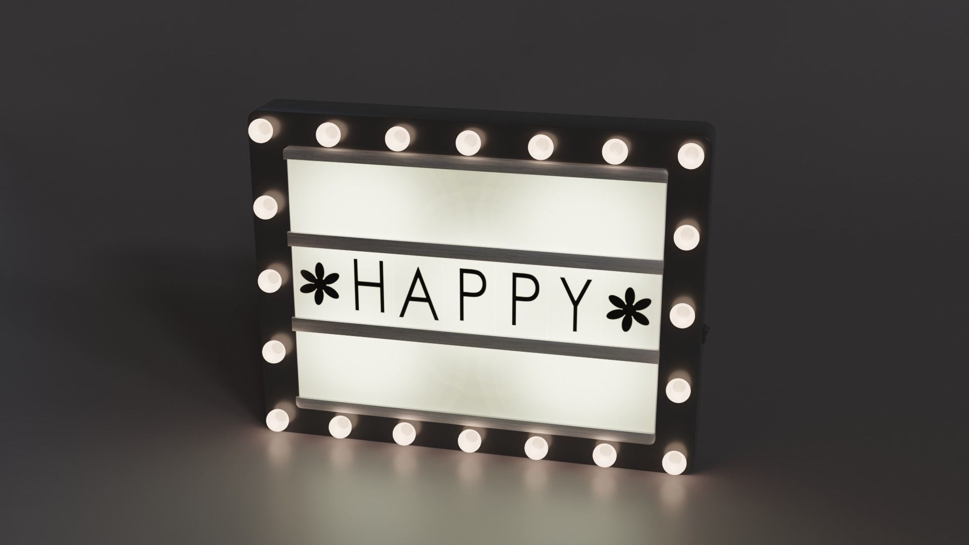 Lightbox with Lamps 3D model_9