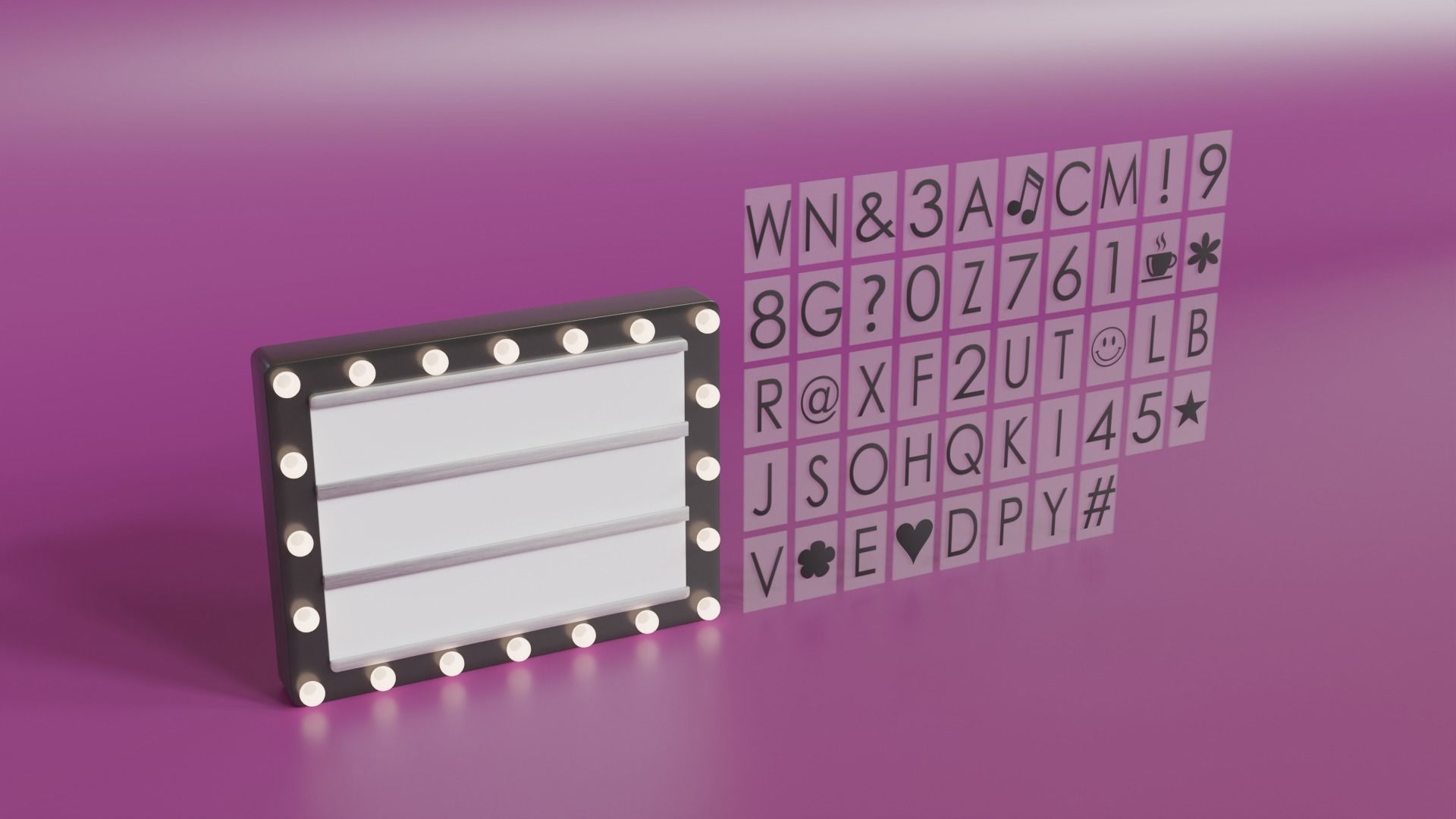 Lightbox with Lamps 3D model_1