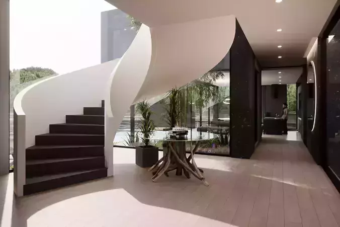 Curved Staircase