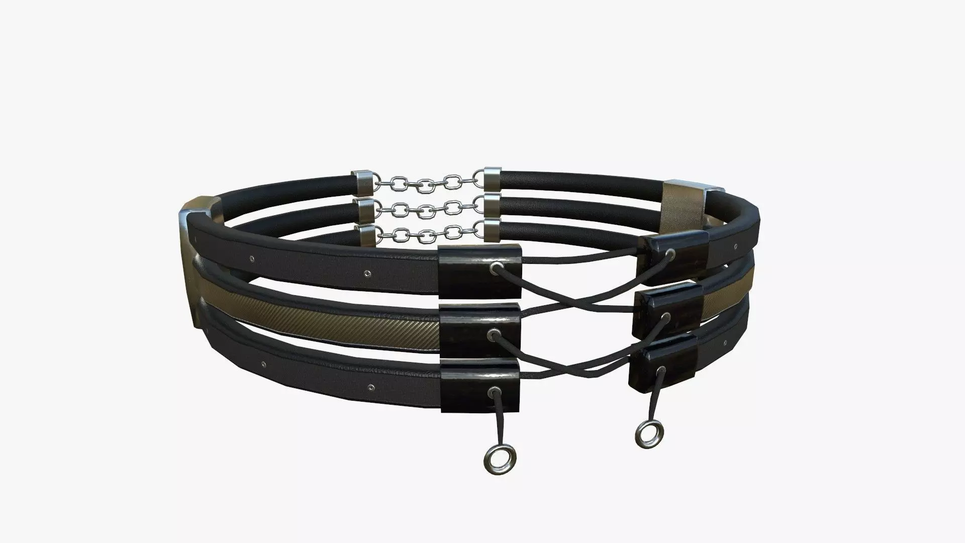 Gothic Collar G01 Black Silver - Character Fashion Design Low-poly 3D model