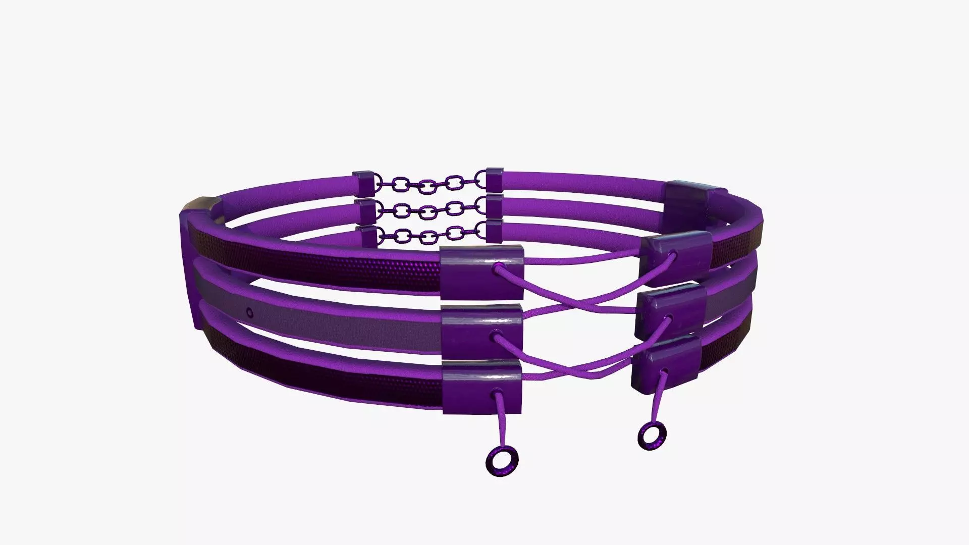 Gothic Collar G04 Purple - Character Fashion Design Low-poly 3D model