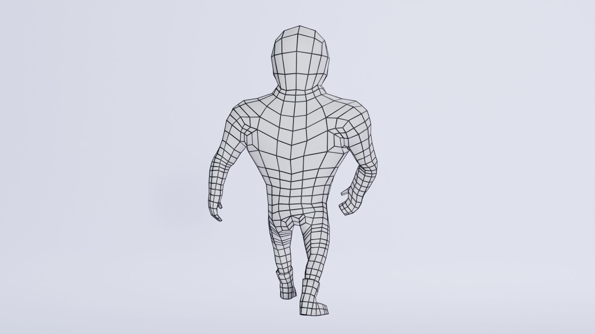 Cartoon Wrestling Character 05 Rigged Low-poly 3D model_5