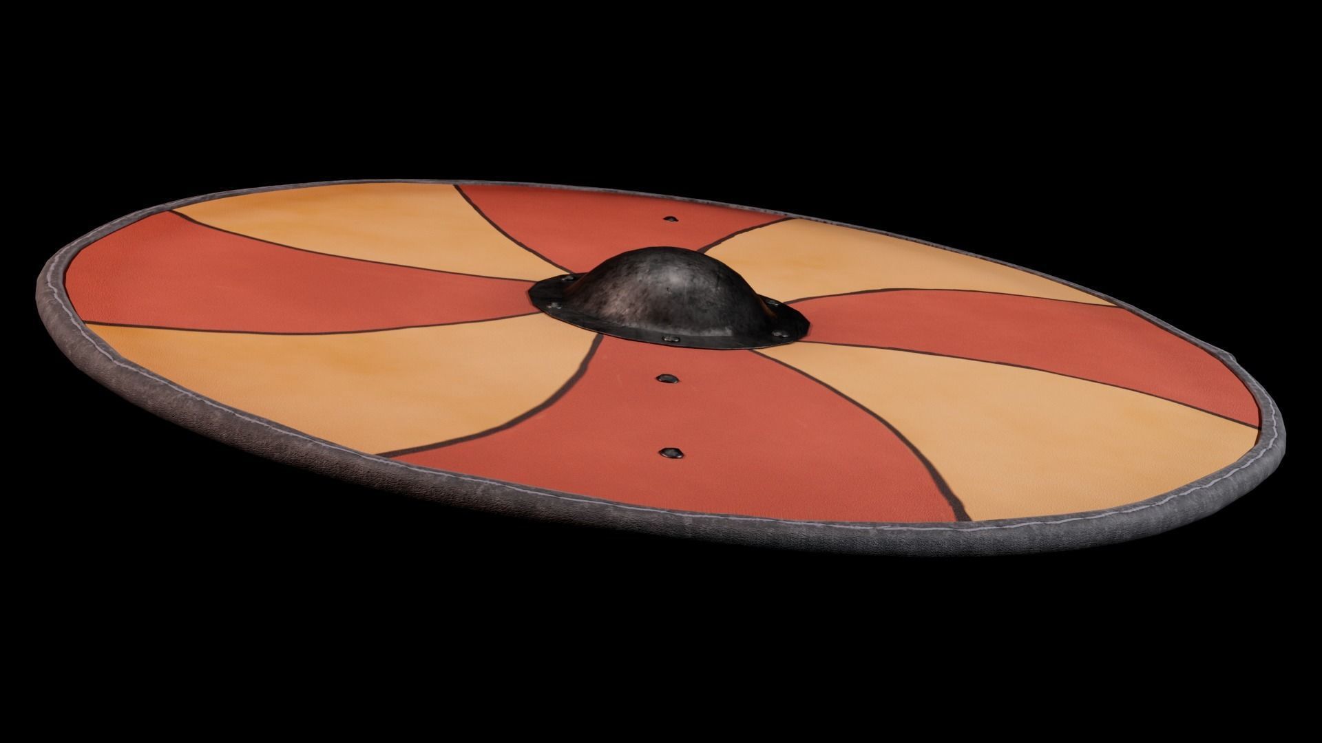 3D Viking shield Game Ready model Low-poly 3D model_4