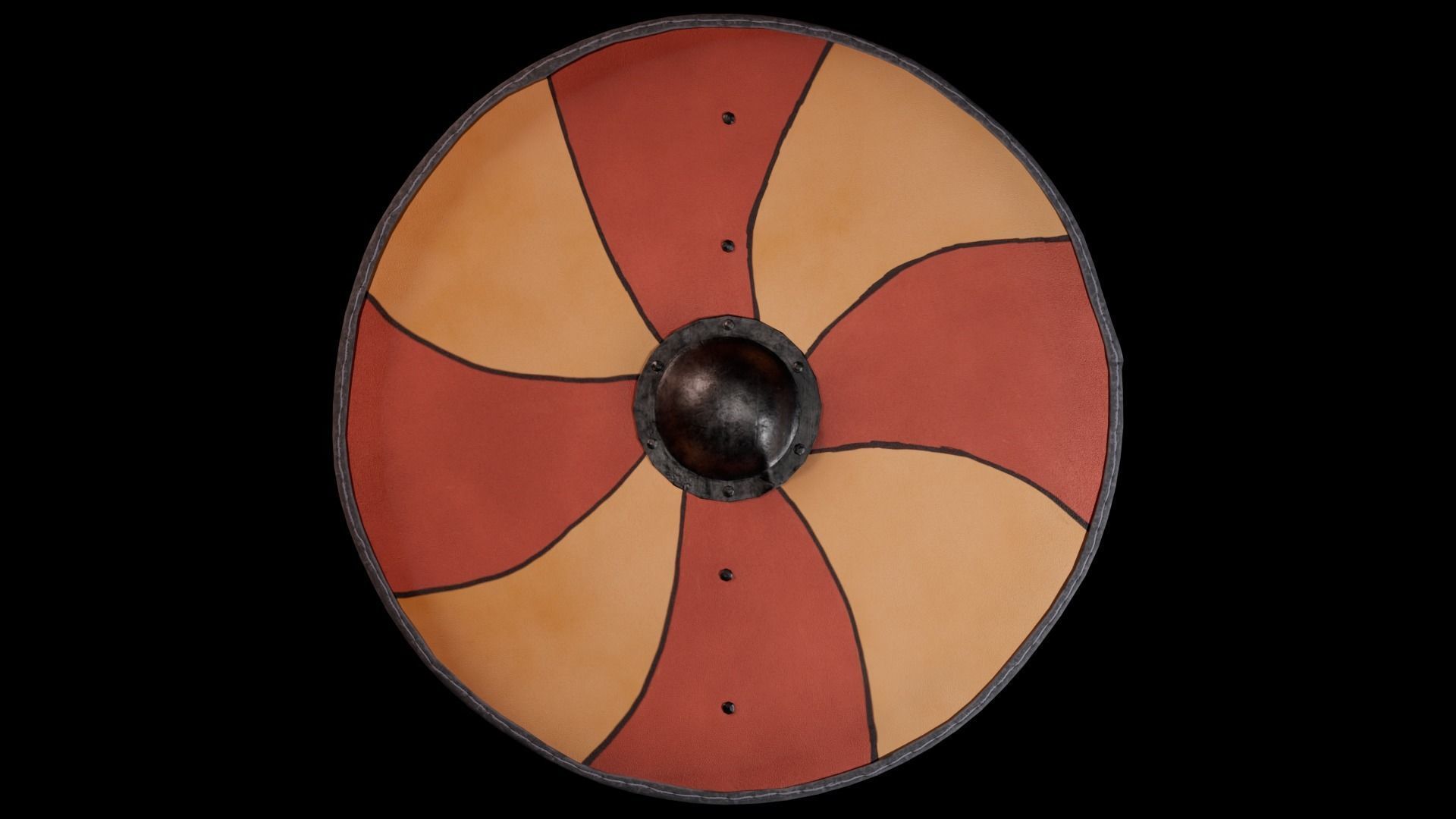 3D Viking shield Game Ready model Low-poly 3D model_1