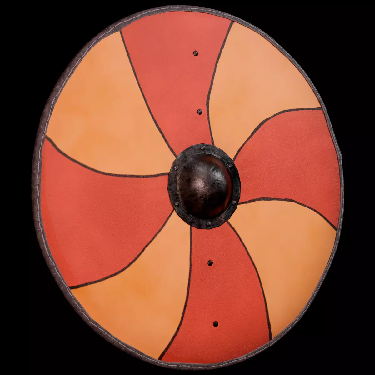 3D Viking shield Game Ready model Low-poly 3D model_0