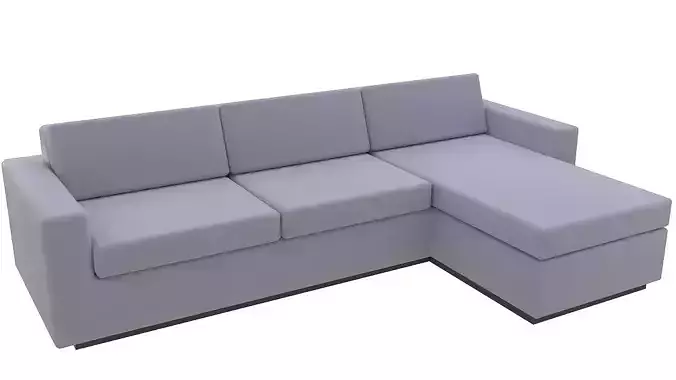 Fabric L shape corner sofa 3D model