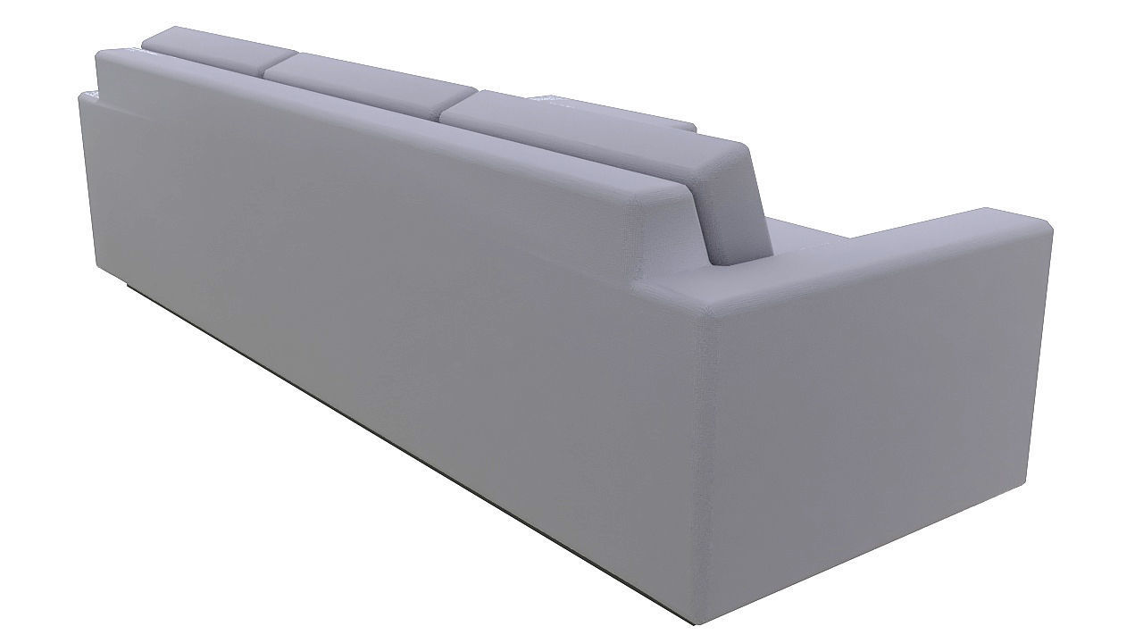 Fabric L shape corner sofa 3D model_6