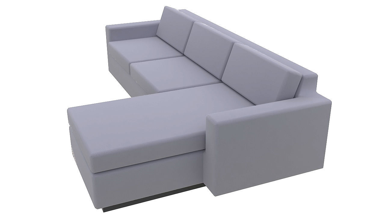 Fabric L shape corner sofa 3D model_3