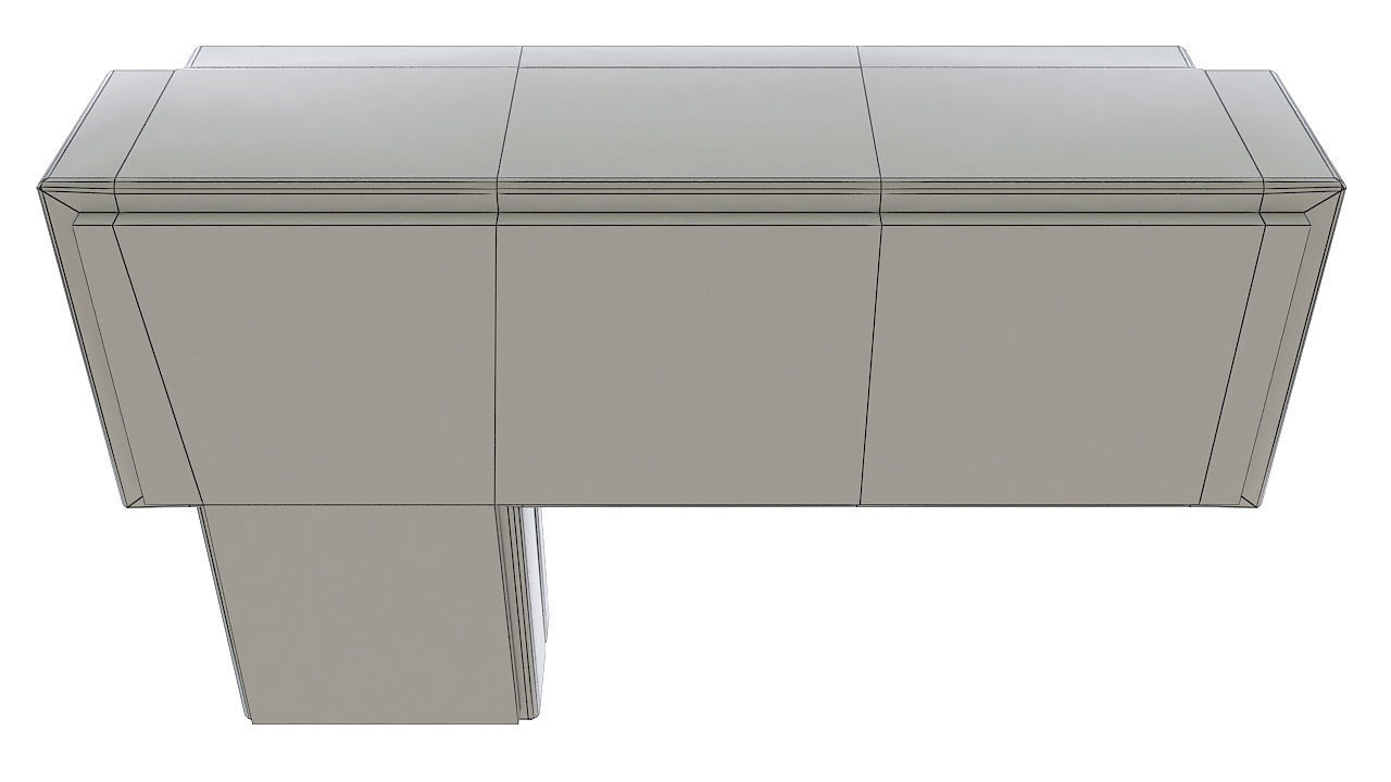 Fabric L shape corner sofa 3D model_12