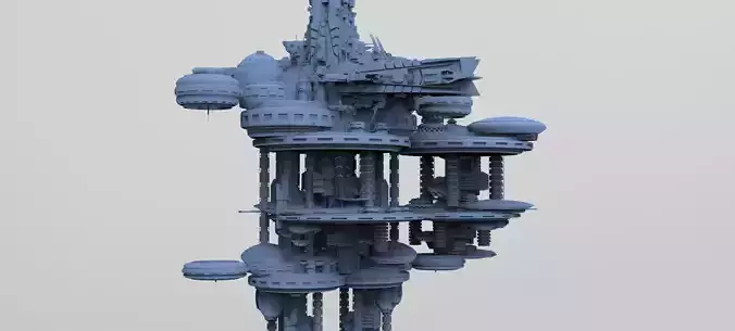 Cross Holy Flying City 4 3D model