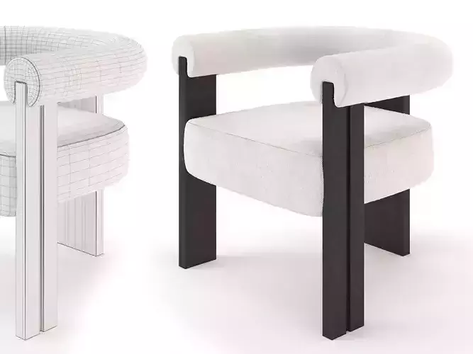 Percy Dining chair Boucle cream