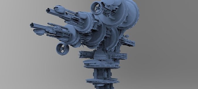Telescope Sci-Fi rig 3D model
