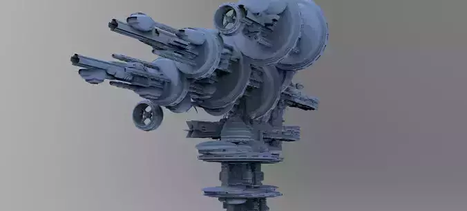 Telescope Sci-Fi rig 3D model