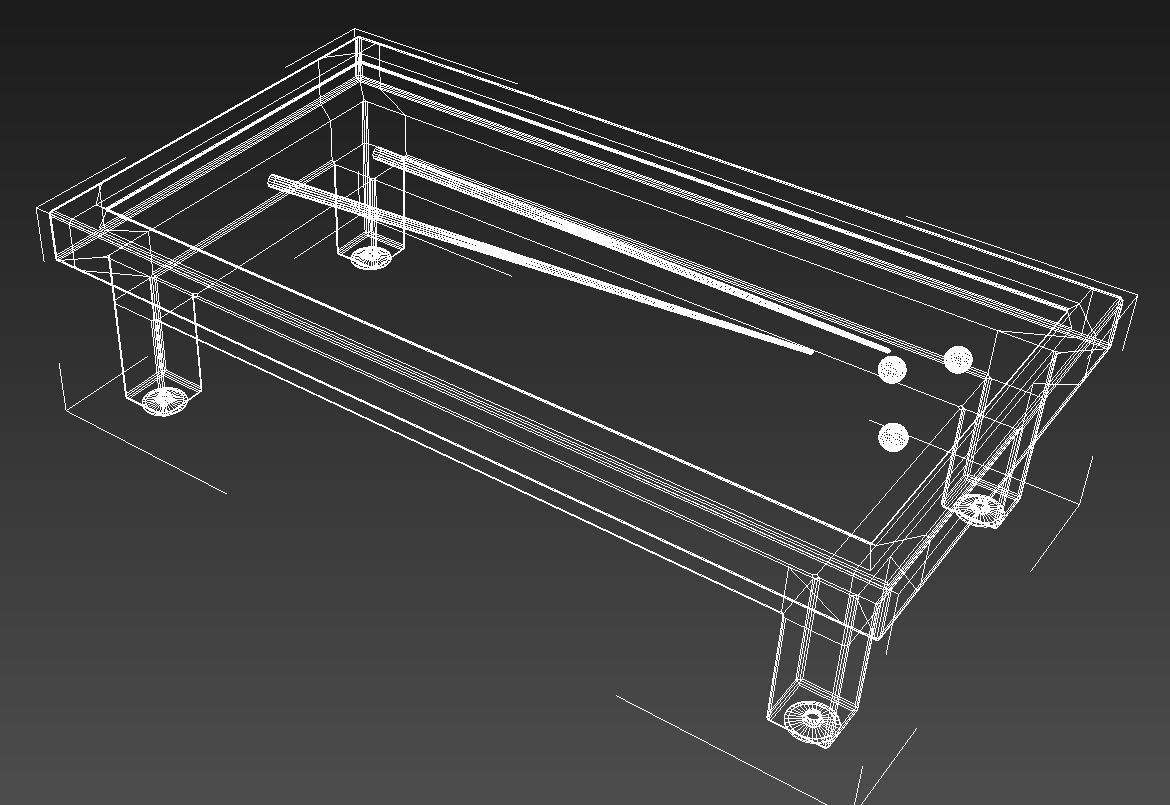 Billiard table 3D model_16