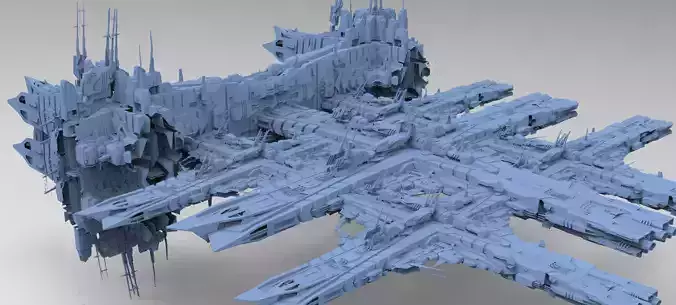 Sci-Fi City dystopia base 