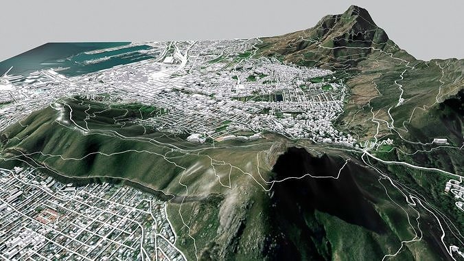 Cityscape  Cape Town South Africa 3D model 4